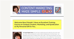 Desktop Screenshot of contentmarketingmadesimple.com