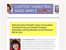 Tablet Screenshot of contentmarketingmadesimple.com
